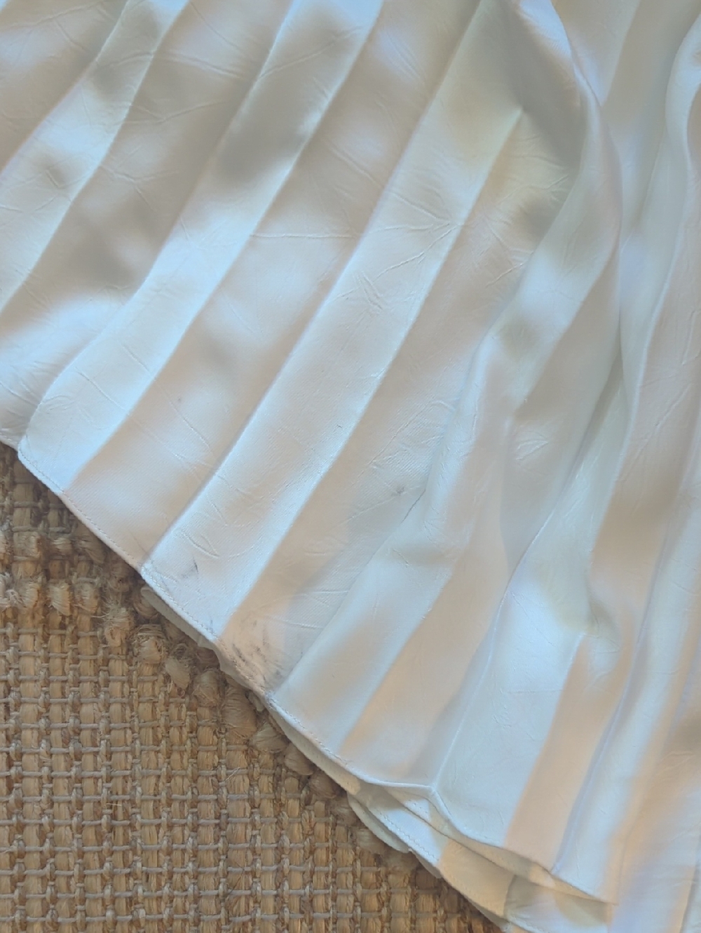 NWT Sandro Jolie Pleated Midi Dress White Sleeveless Size LARGE (40) - Picture 7 of 7